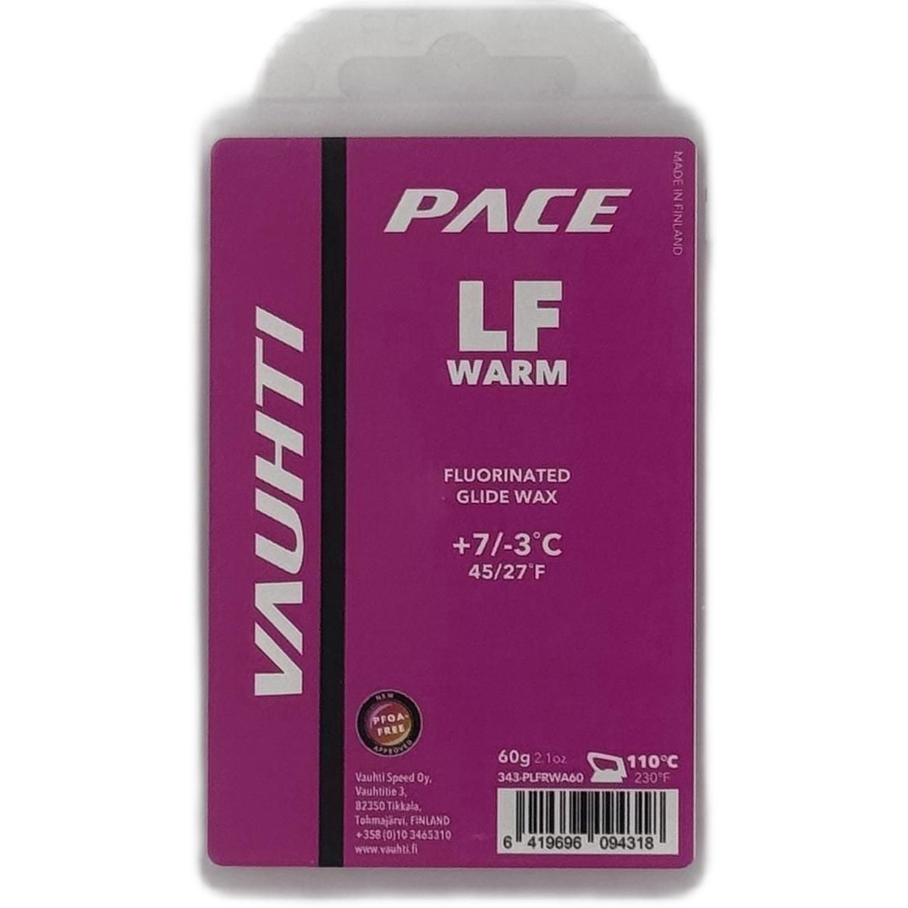 Низкофтористый парафин VAUHTI PACE LF WARM 60 гр. #1