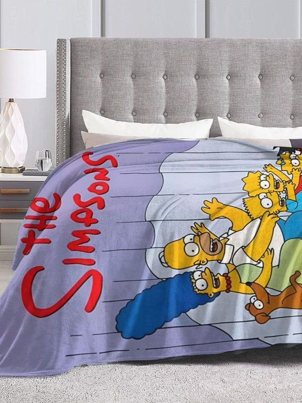 MXEB Плед Simpsons Пледы Симпсоны , Фланель, 200х150 см #1