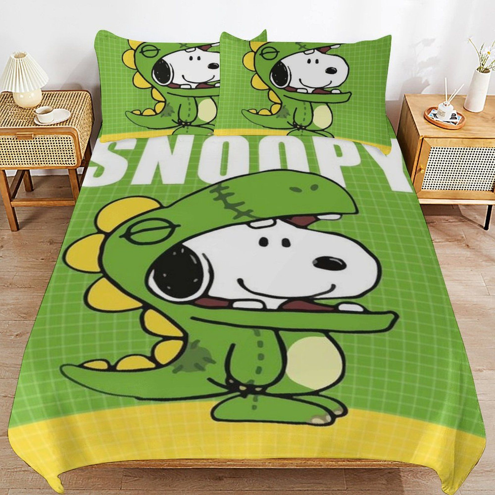 SNOOPY Комплект постельного белья, Микрофибра, Полуторный, наволочки 51x76  #1