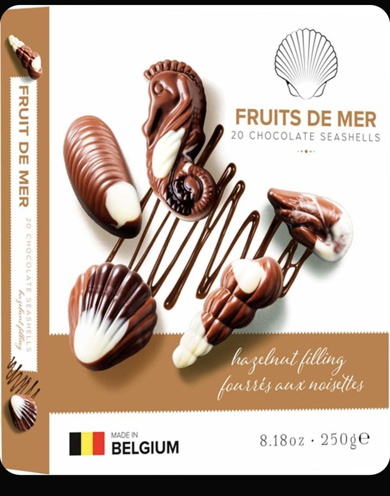 Конфеты Belgian Chocolate Fruits De Mer морские ракушки 250 г #1