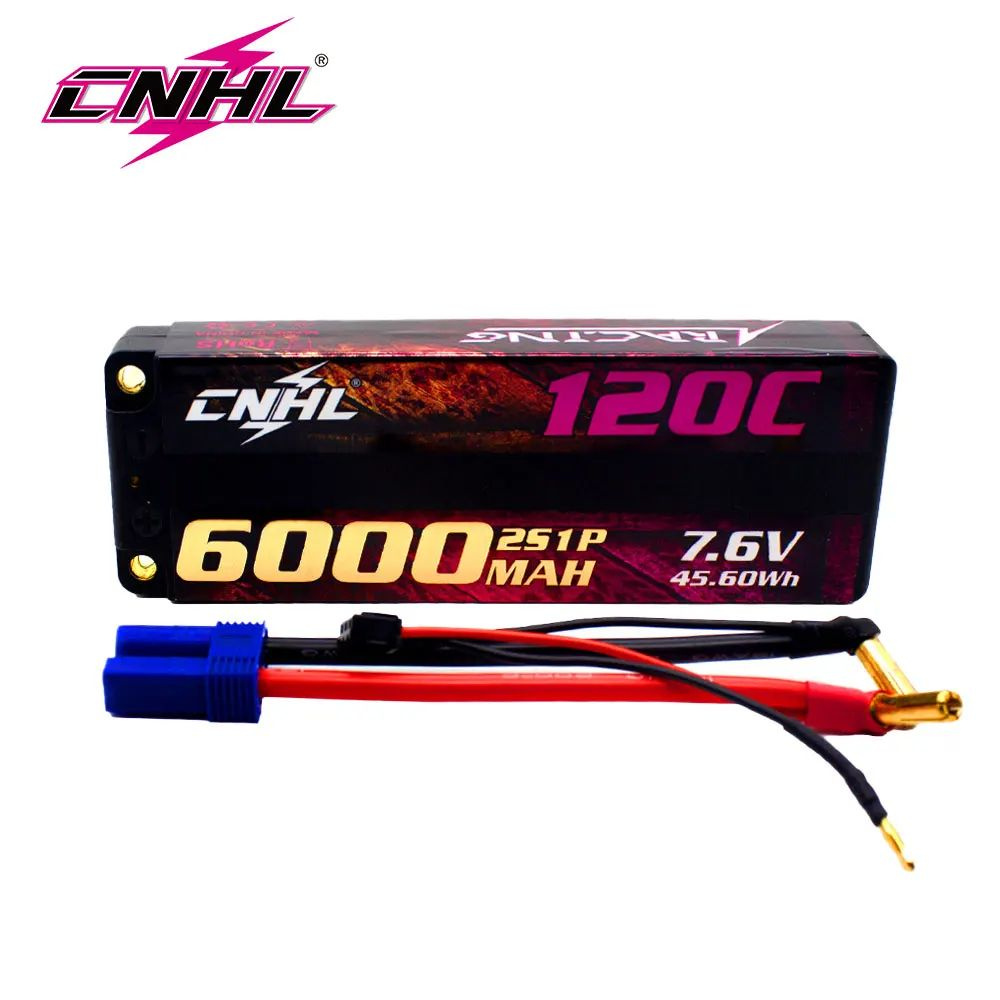 CNHL 2S 3S 4S Lipo аккумулятор 6000 мАч 7,6 В 11,4 В 15,2 В 120C HV Жесткий чехол с вилкой EC5  #1