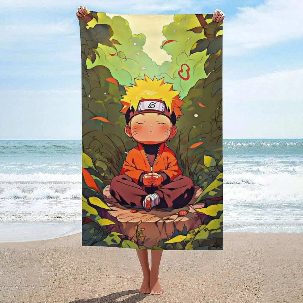 Naruto Полотенце для ванной, Полиэфирное волокно, 80x130 см, разноцветный, 1 шт.  #1