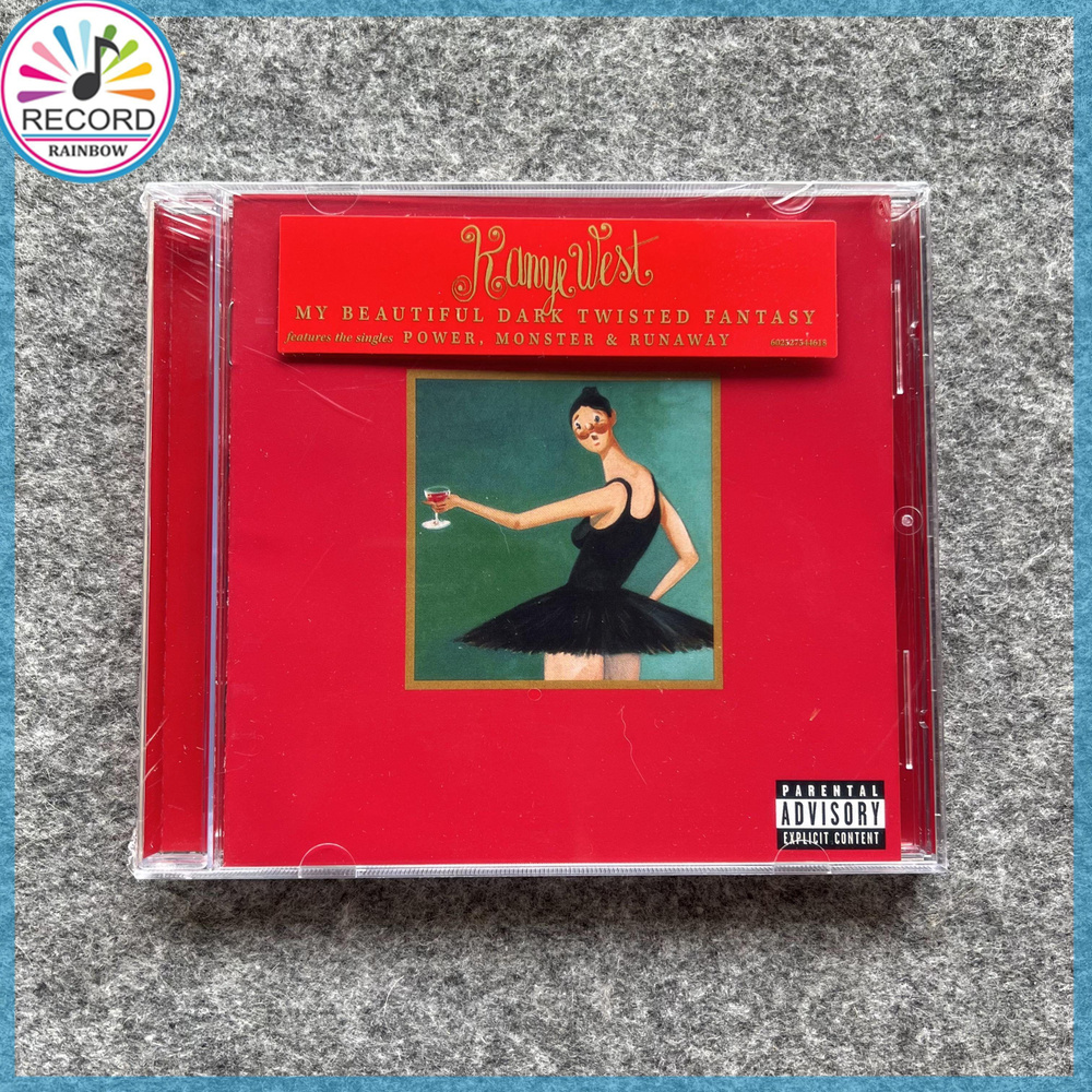 Kanye West My Beautiful Dark Twisted Fantasy 2010 CD Совершенно новый Запечатанный Альбом  #1