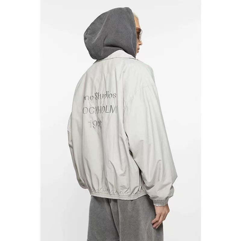 Куртка Мужской Acne Studios Значки серый пиджачный Хлопок, размер