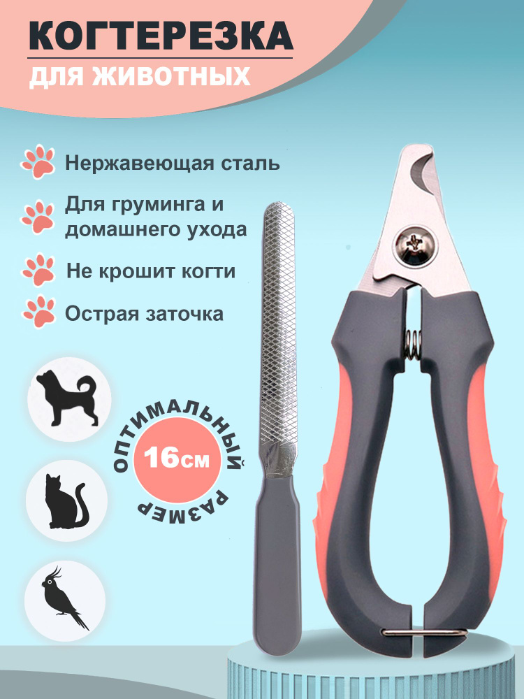Когтерезка для кошек, собак, животных, кроликов. Ножницы для стрижки когтей. #1