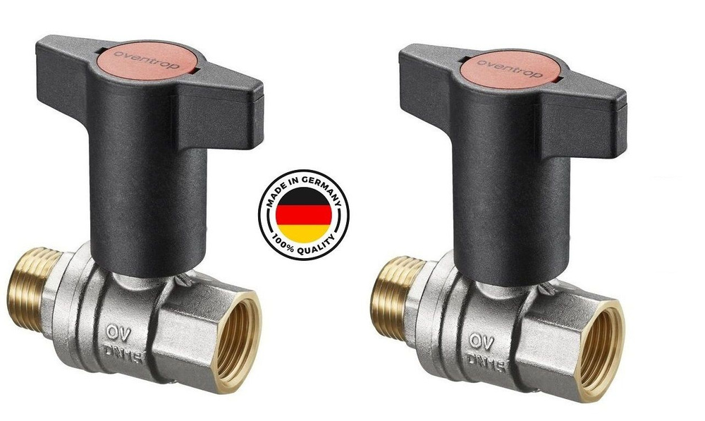 Кран шаровый полнопроходной 3/4" ВР/НР Oventrop Optibal 1077306 (2шт) #1
