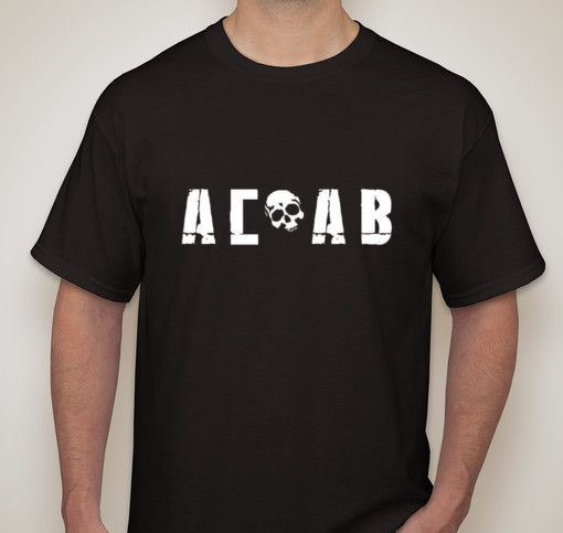 Футболка Футболка acab skull small 5XL available #1