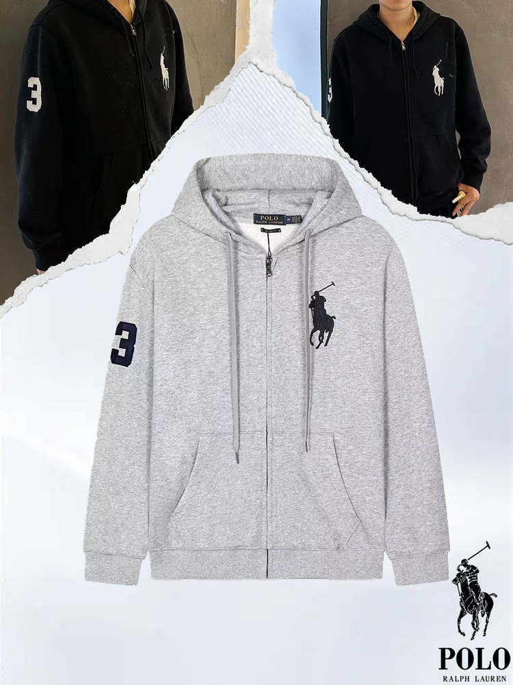 Худи Мужской, Женский Polo Ralph Lauren Значки серый, черный кварц