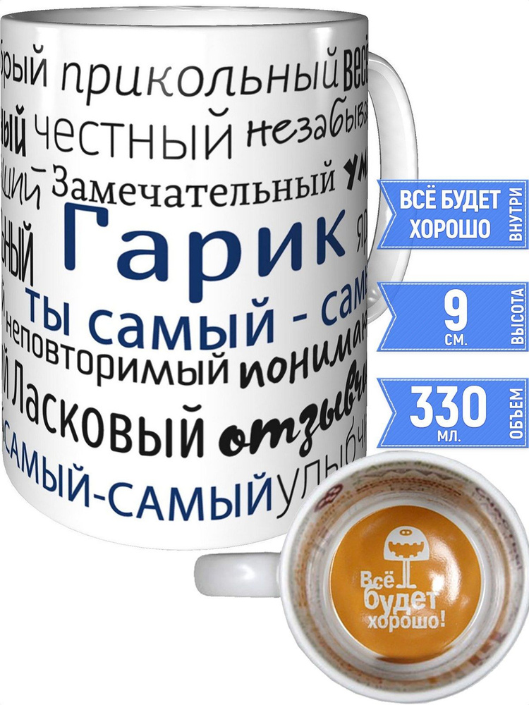 Кружка комплименты Гарик - внутри всё будет хорошо #1