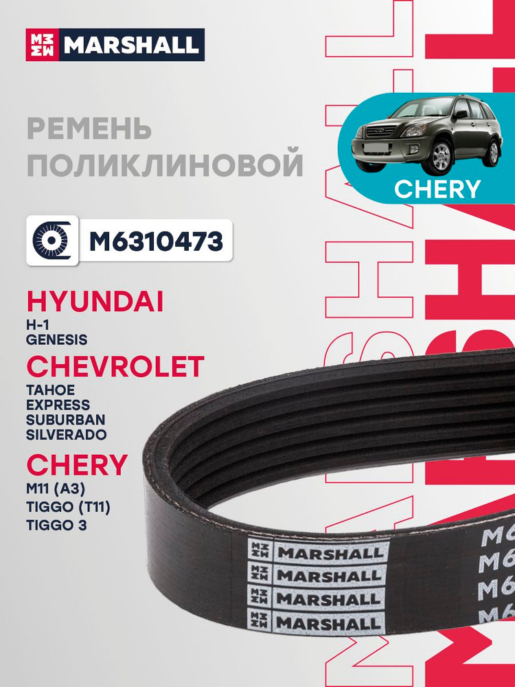Ремень поликлиновой 6PK2360 Chery Чери M11 (A3), Tiggo Тигго (T11), 3, Land Rover Ленд Ровер Discovery #1