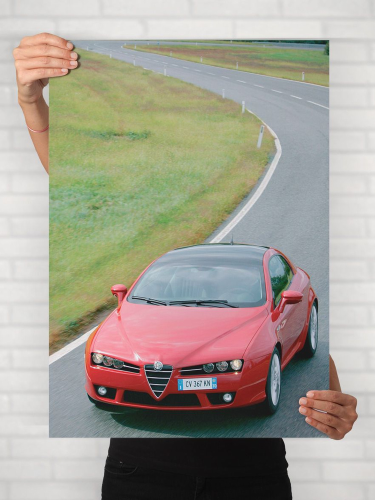Плакат на стену для интерьера Легенды Авто (Альфа Ромео Брера - Alfa Romeo Brera 3) - Постер по машине #1