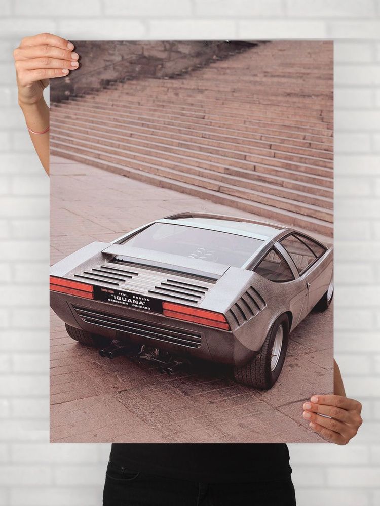 Плакат на стену для интерьера Легенды Авто (Альфа Ромео Игуана - Alfa Romeo Iguana 2) - Постер по машине #1