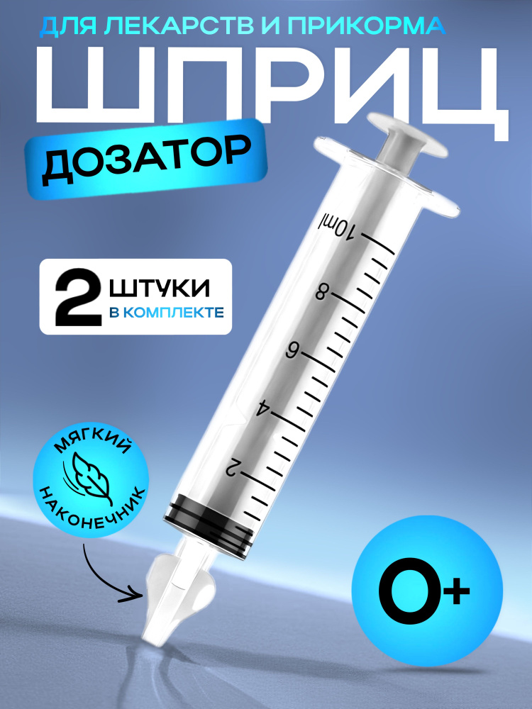 Дозатор шприц детский 2 шт. для приема лекарств и первого прикорма прозрачный #1