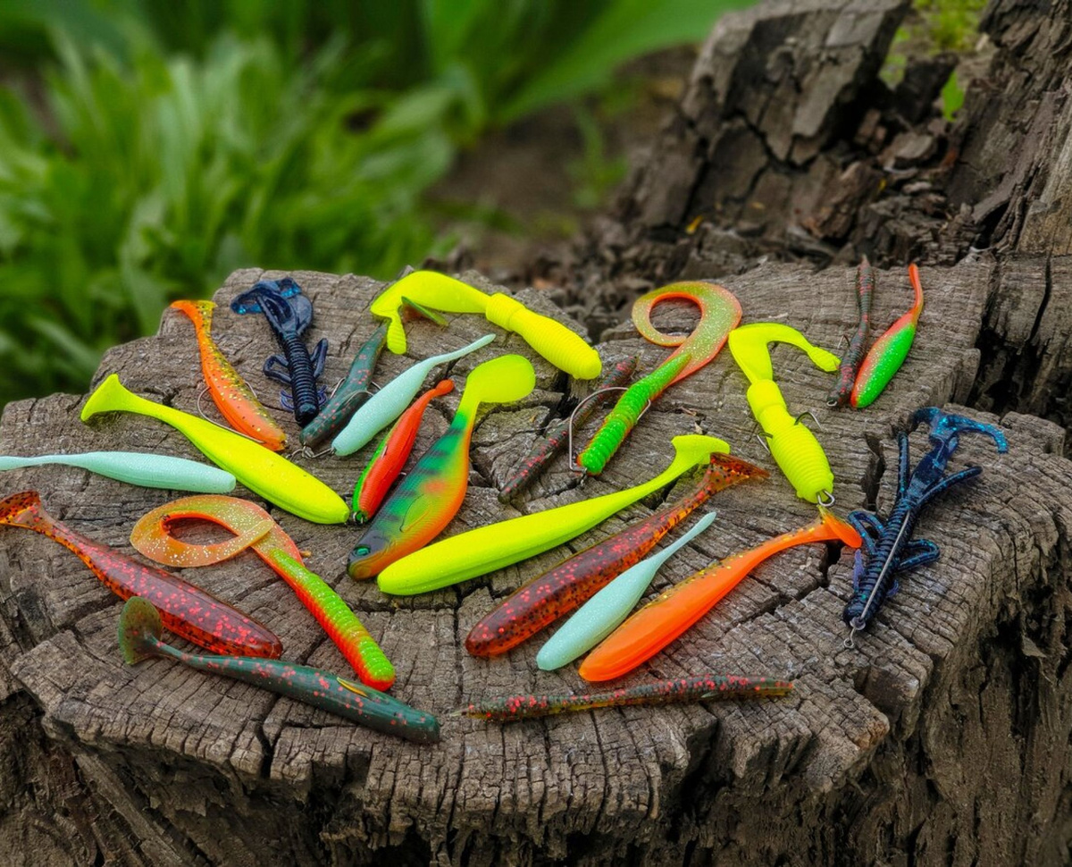 Силиконовые приманки для рыбалки. Твистер, Виброхвост. Силиконовые ...