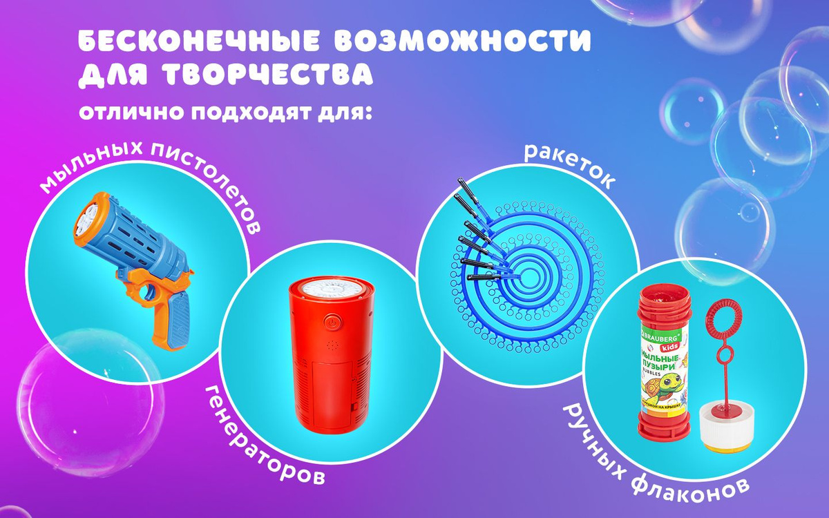 Мыльные пузыри раствор детские 3 литра, набор с рамкой для выдува ...