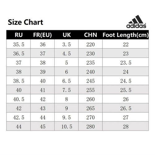 Adidas gazelle size chart online