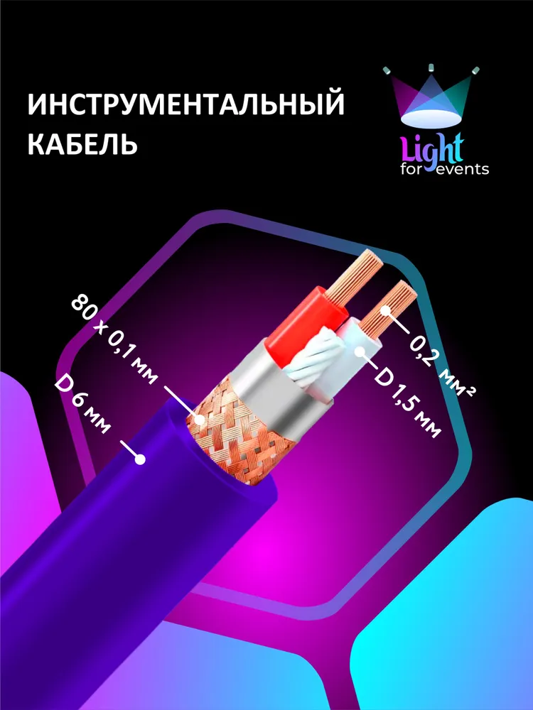 Синий гитарный кабель угловой Jack - Jack 6.3 моно, 2 м, 2 м, фото 4