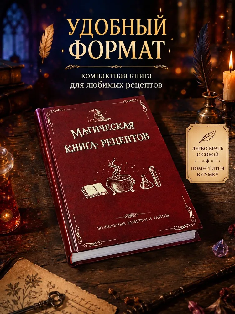 Книга для записи рецептов "Магическая", 80 страниц, формат А5, вариант, фото 3