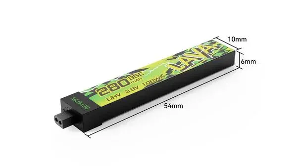 BetaFPV LAVA II 1S HV 3.8V 280mAh 95C BT2.0 Lipo Battery
