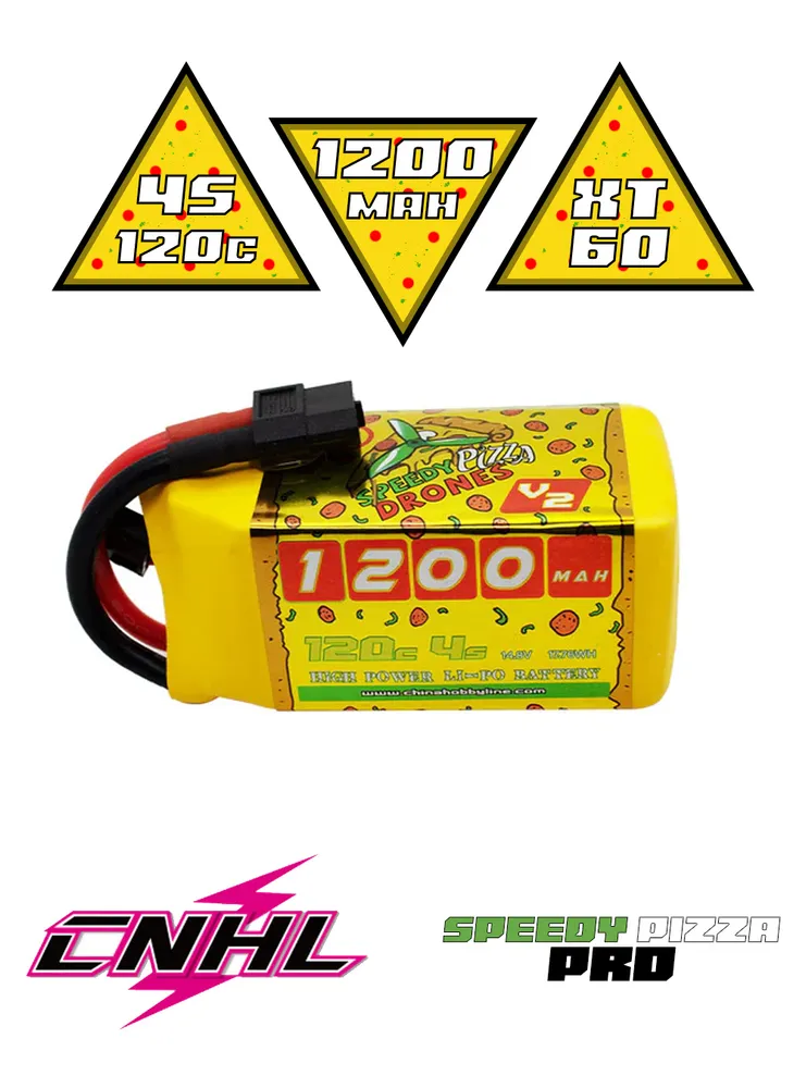 CNHL SpeedyPizza Drones V2 MiniStar 4S 14.8V 1200mAh 120C XT60 Lipo battery