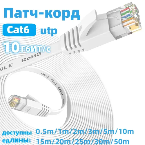 AYC-Link Кабель для интернет-соединения RJ-45/RJ-45, 3 м, белый
