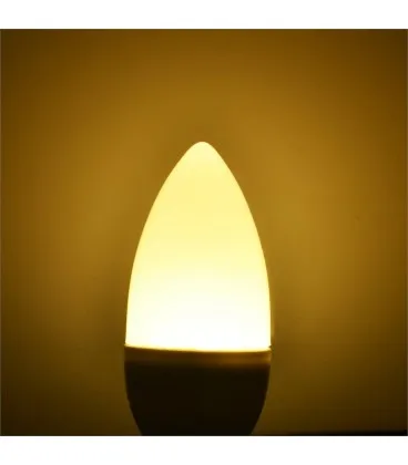 Лампа светодиодная свеча прямая E27. 9Вт. Цвет свечения: Теплый белый. Матовая. 1 Штука