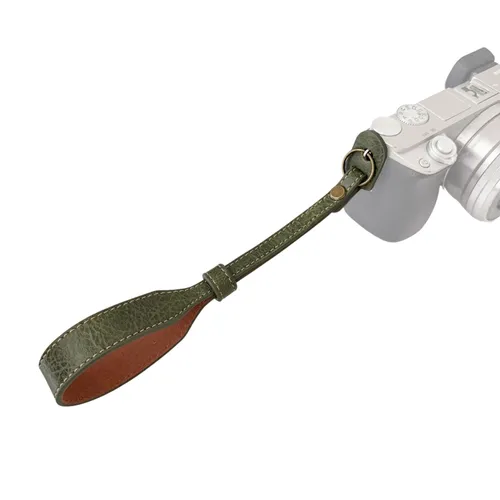 Универсальный ремешок на запястье для камеры, овместимый с Canon и Sony, Полосатый буйвол, зеленый