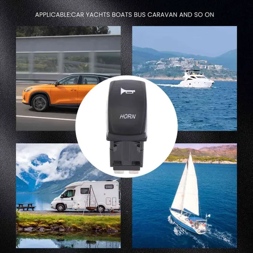 12 В 24 В мгновенного действия автомобильный лодочный морской светодиодный клаксон переключатель син