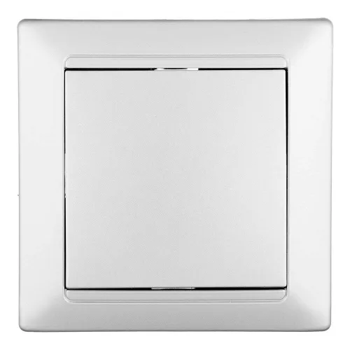 Выключатель Svet Стиль одноклавишный встраиваемый серебристый EV 0365-5118