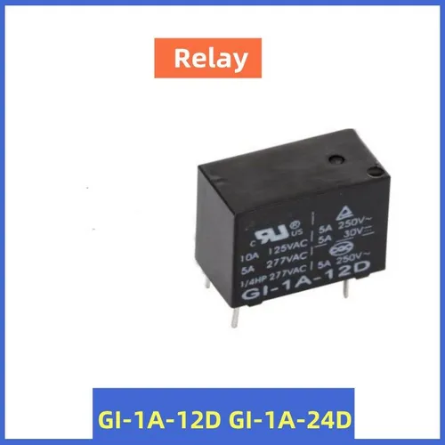 2pcs Реле GI-1A-12D 4-контактное, 10А, для ремонта бытовой техники (холодильники)