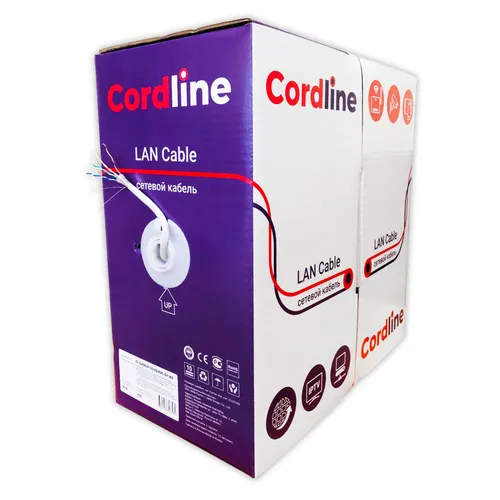 Кабель Cordline, U/UTP, Cat5e, 24AWG, 6 метров