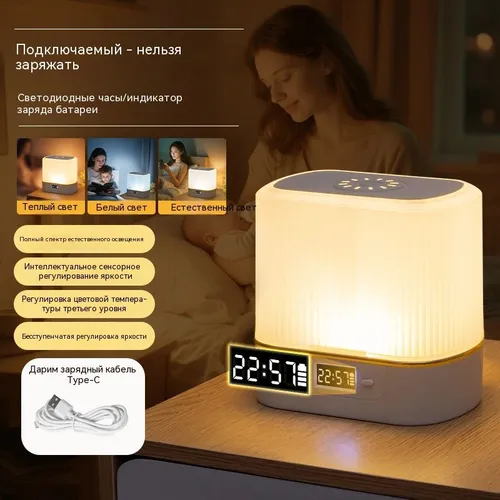 Настольная лампа для спальни, прикроватная лампа с пультом ДУ, сенсорная ночник на аккумуляторе, для