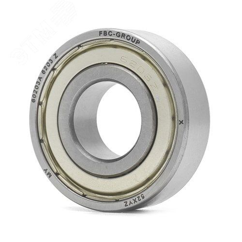 Подшипник шариковый радиальный FBC 6203-Z, 17 40 12 мм