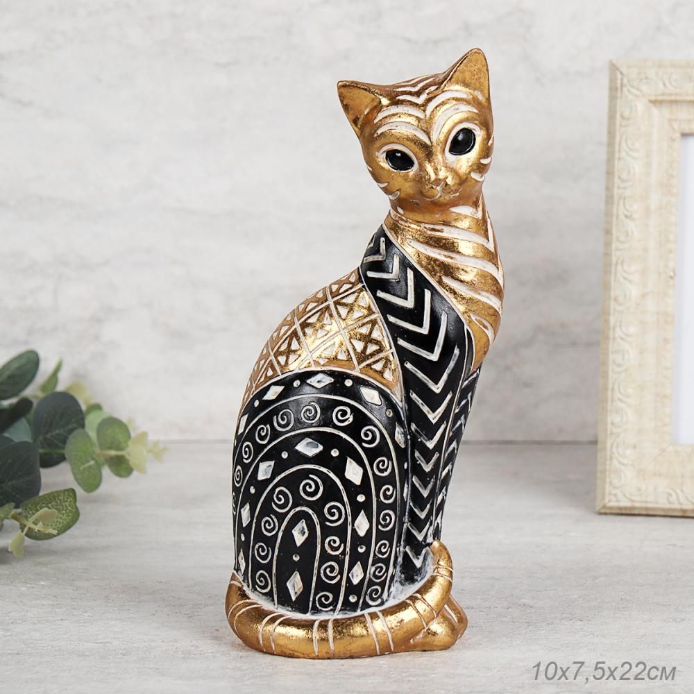 Статуэтка Кошка, полистоун, 10,5 х 8 х 22 см