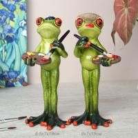 Декоративная фигурка Лягушка-художник, полистоун, 16 см Декоративная фигурка Лягушка-художник, полистоун, 16 см