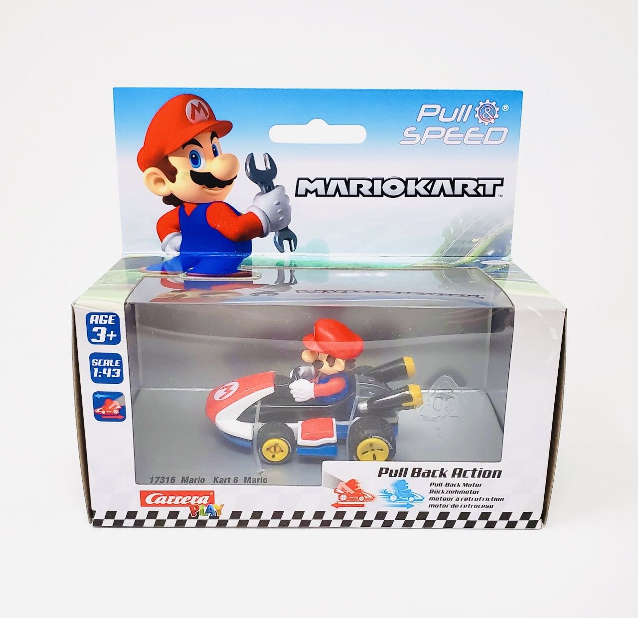 Игрушка Carrera Mario Kart с заводным механизмом (1:43), Марио