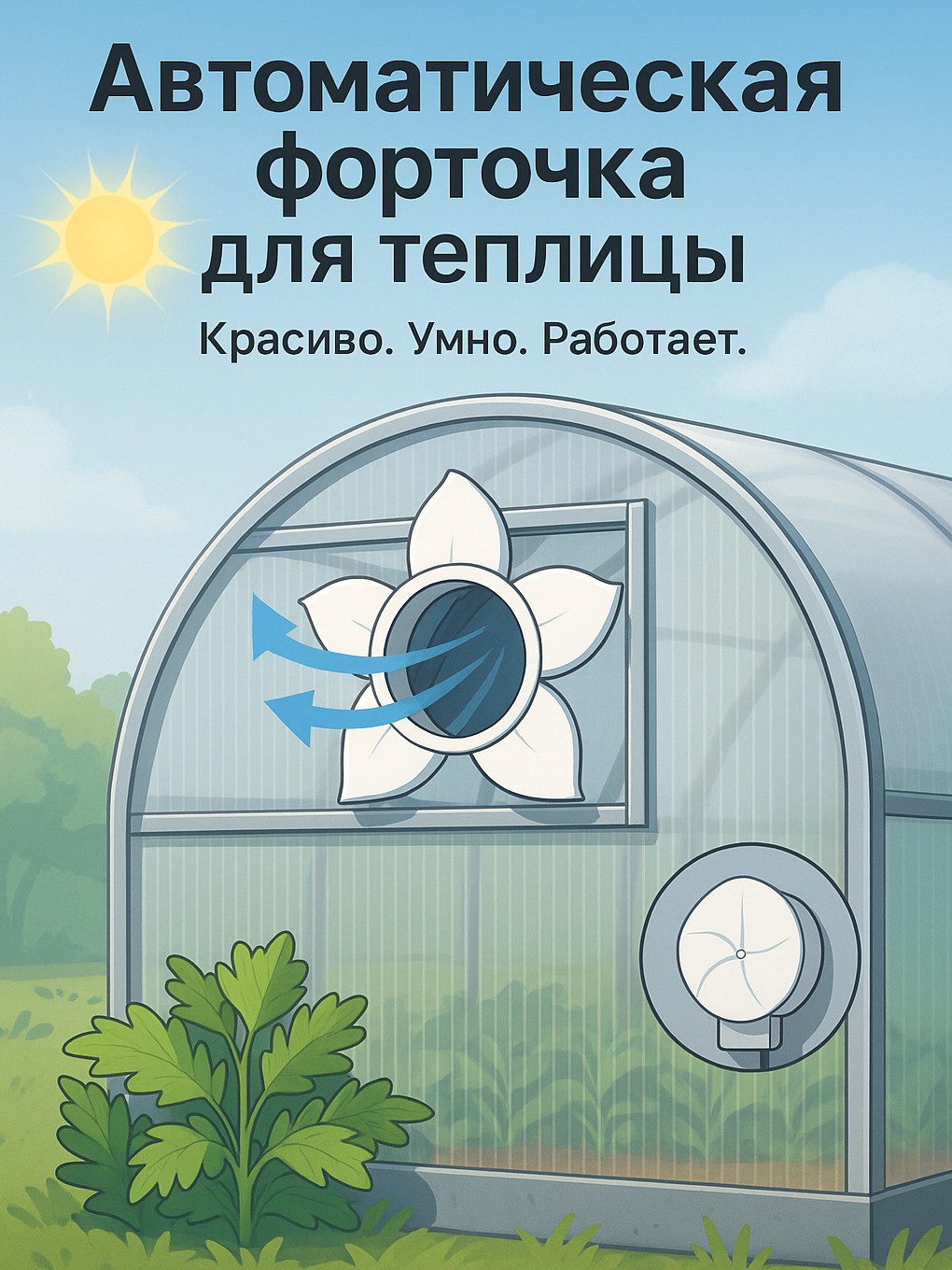 Форточка для теплицы