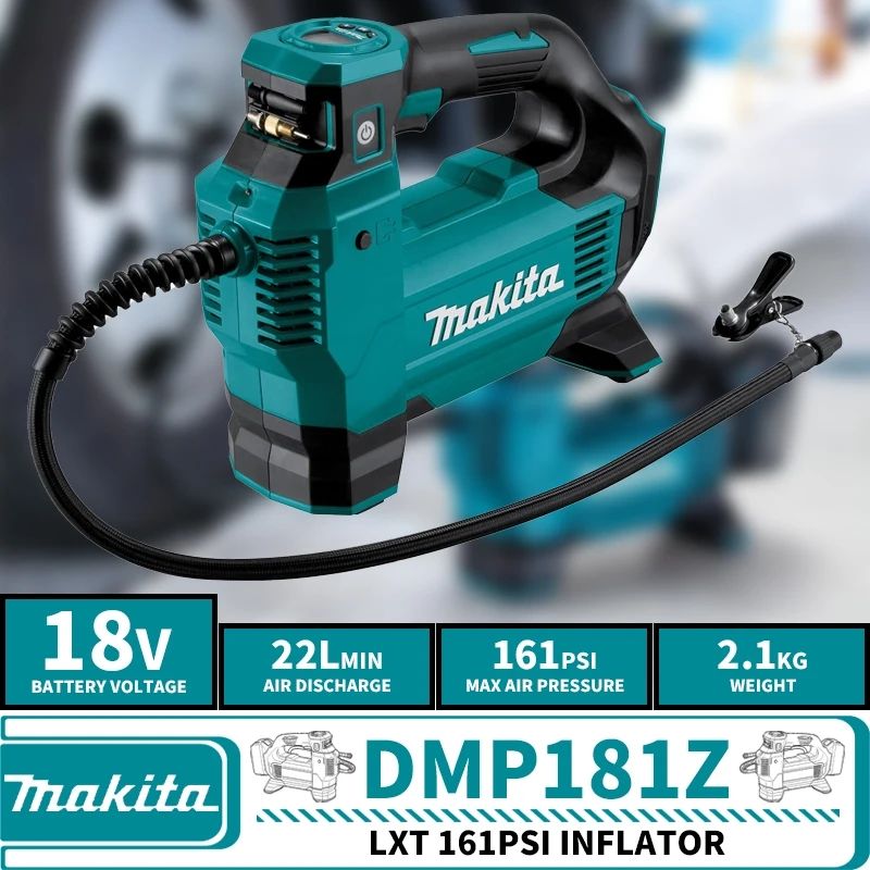 АккумуляторныйнакачивательMakitaDMP181Z18ВLXTдляавтомобильнойпортативнойшины,161PSI
