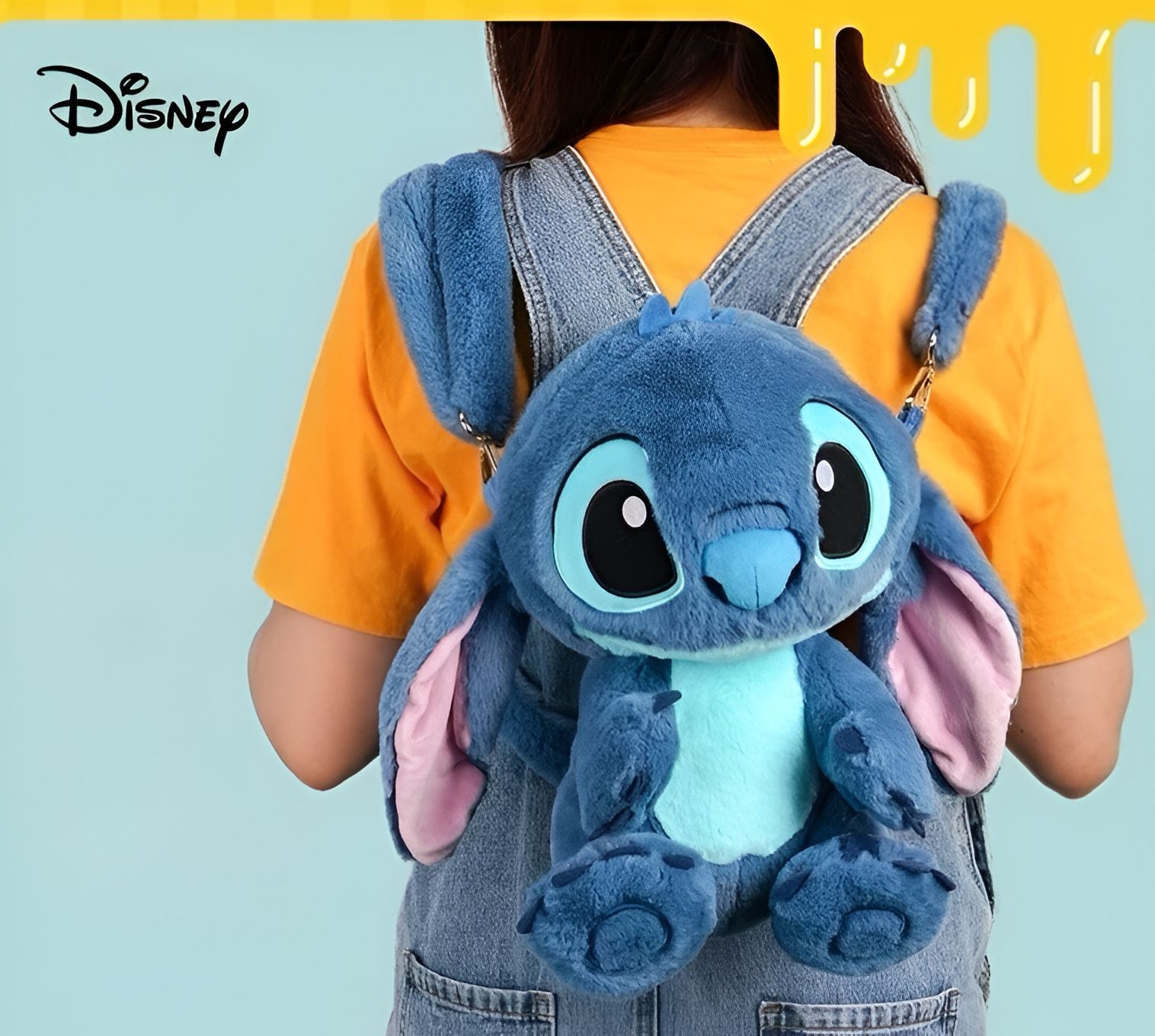 Лило и Стич / Stitch Дисней Плюшевый рюкзак 28 см с ушами, мультяшный герой Disney