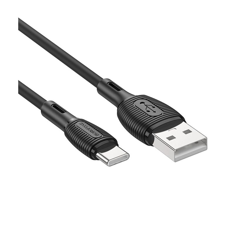 КабельдлязарядкиBorofoneBX86USB-AType-C,1м,черный,3A