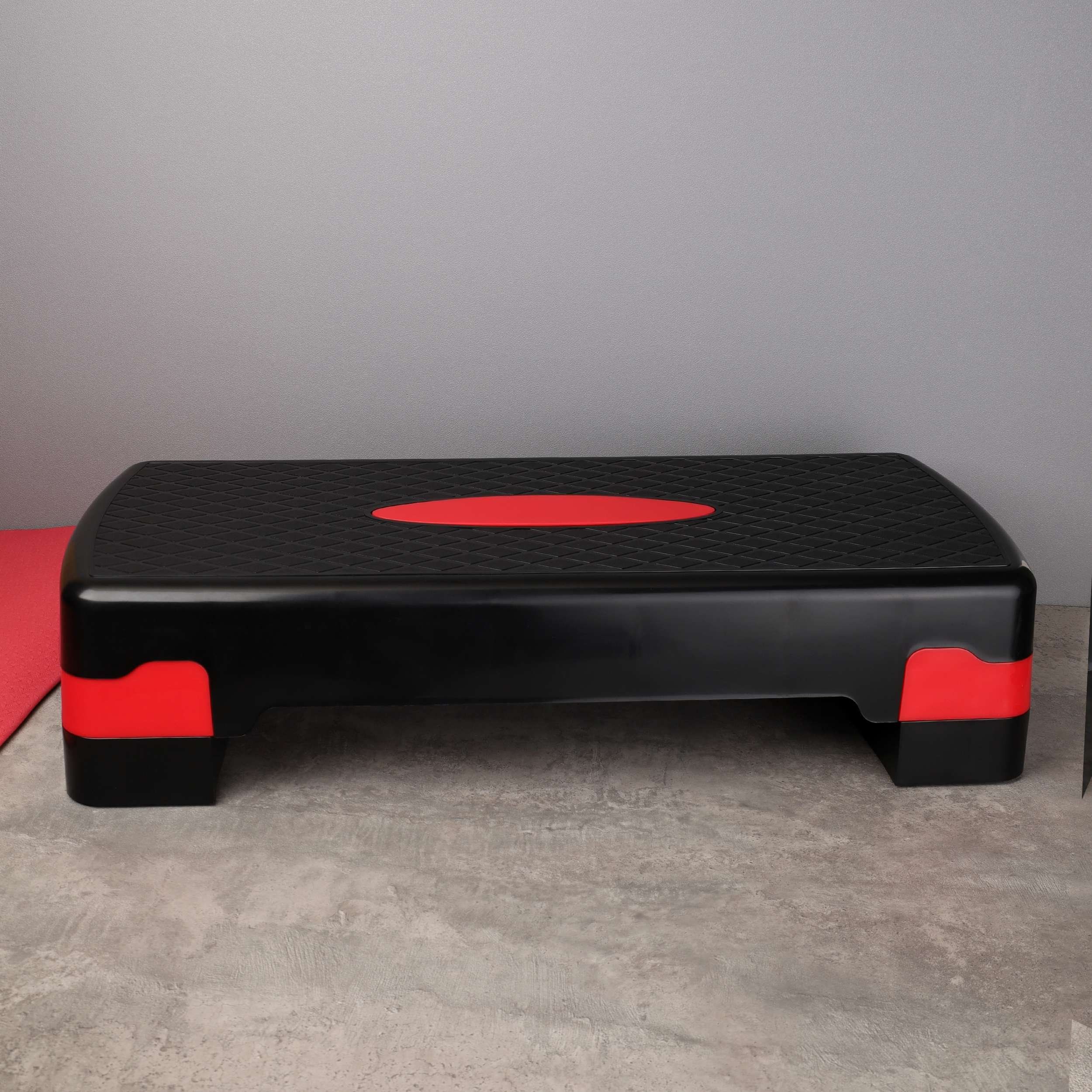 Степ платформа для фитнеса Woohooo StepFit S1 / 68х28х11(15) см, черно-красная