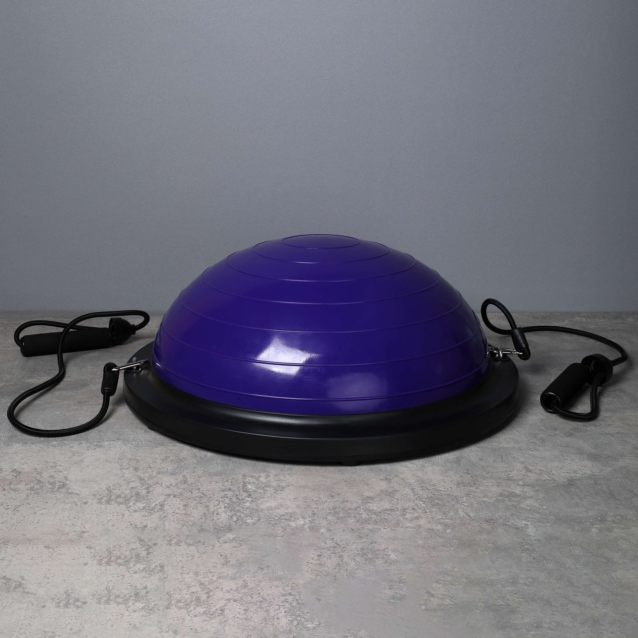 Полусфера балансировочная BOSU 46 см Woohooo Drops в комплекте с эспандером и насосом, фиолетовая Полусфера балансировочная BOSU 46 см Woohooo Drops в комплекте с эспандером и насосом, фиолетовая