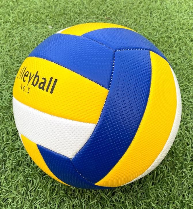 Мяч волейбольный Woohooo Volley размер 5, антискользящее покрытие, синий-желтый Мяч волейбольный Woohooo Volley размер 5, антискользящее покрытие, синий-желтый