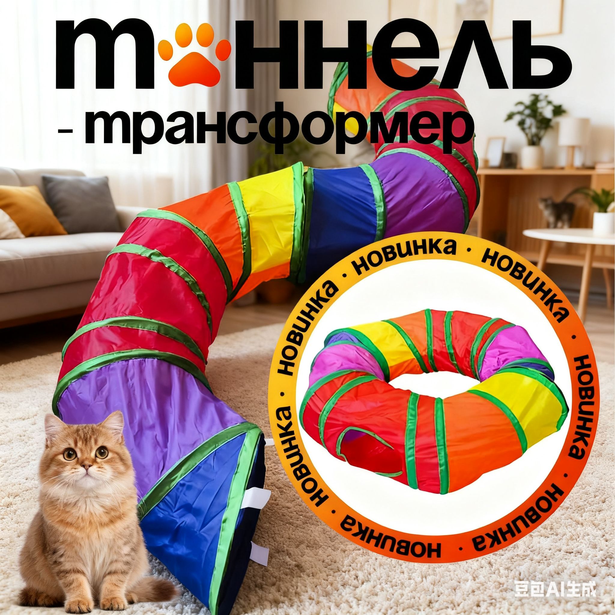 Игровойтоннельдлякошек