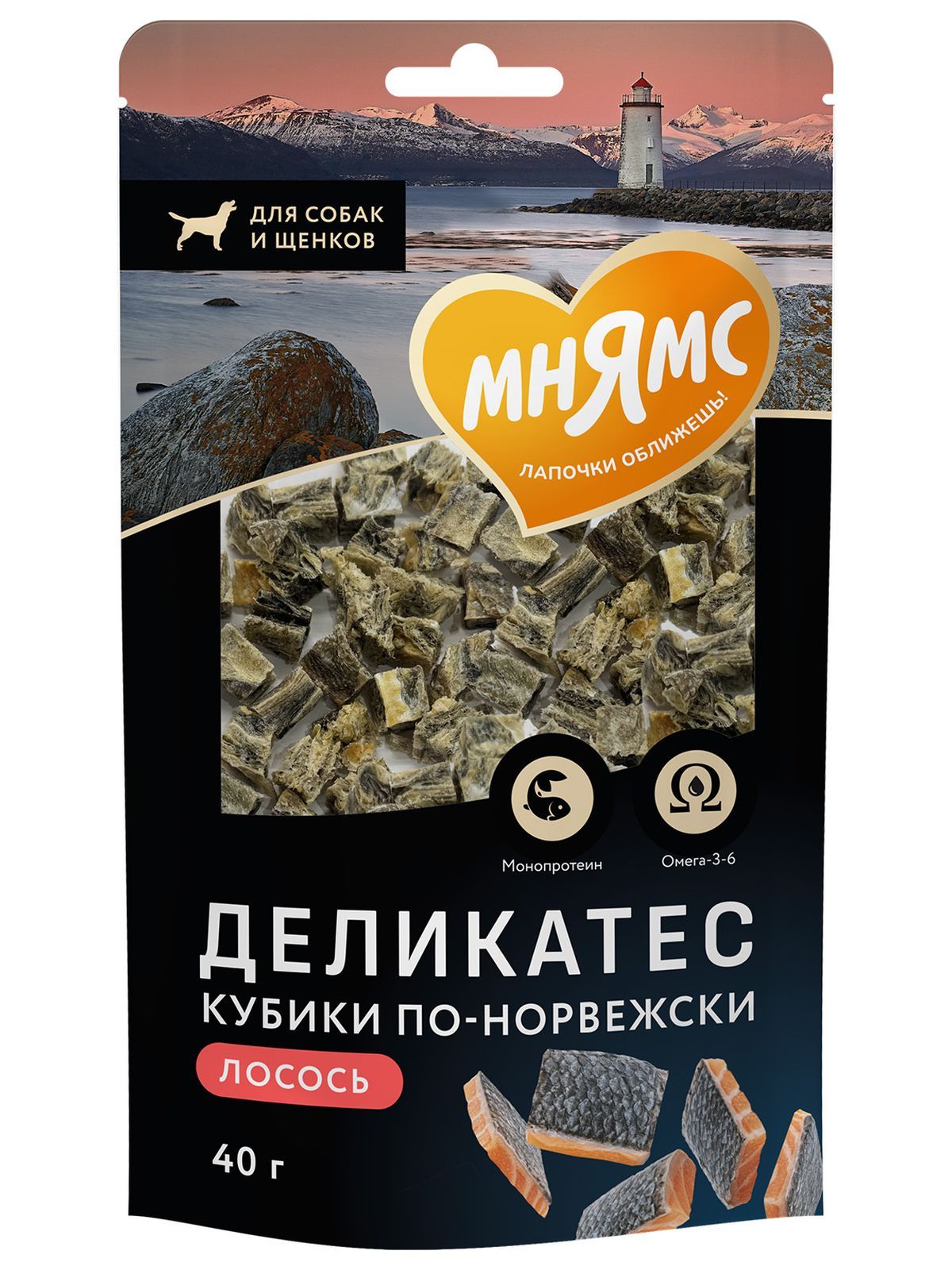Лакомство Деликатес Кубики по-норвежски для собак, 40 г