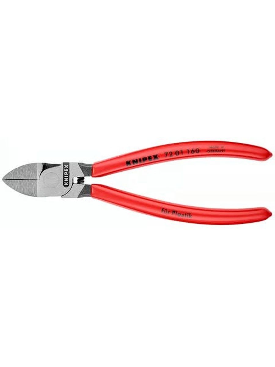 КусачкиKnipex7201160дляпластика,160мм,торцеваярезказаподлицо(безфаски),спружиной