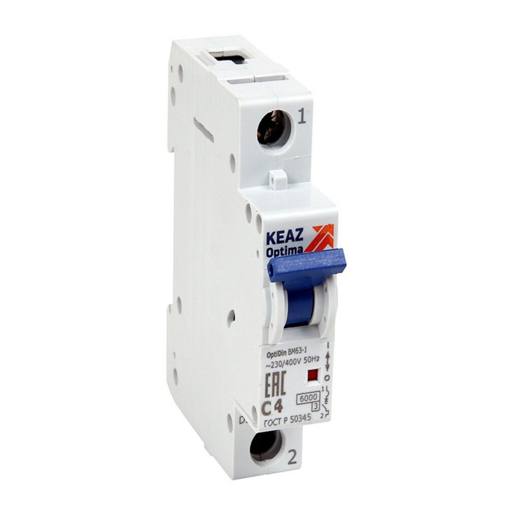 Купить Автоматический выключатель КЭАЗ (260514) 1P 63А 6 кА 220 В на ...