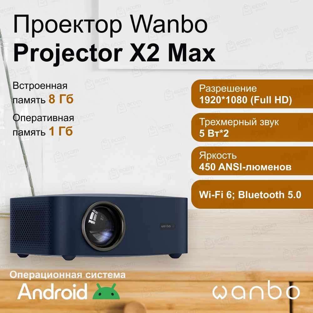 Проектор Wanbo X2 Max купить по доступной цене с доставкой в интернет ...