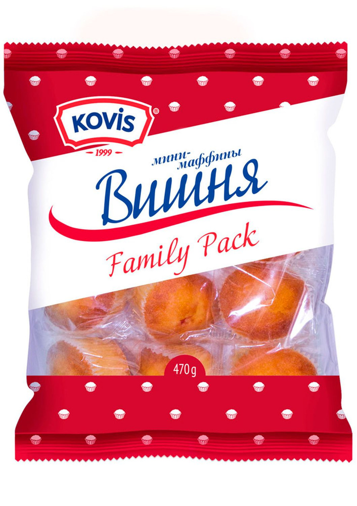 Мини-маффины с вишневой начинкой Kovis (Ковис), 470г #1