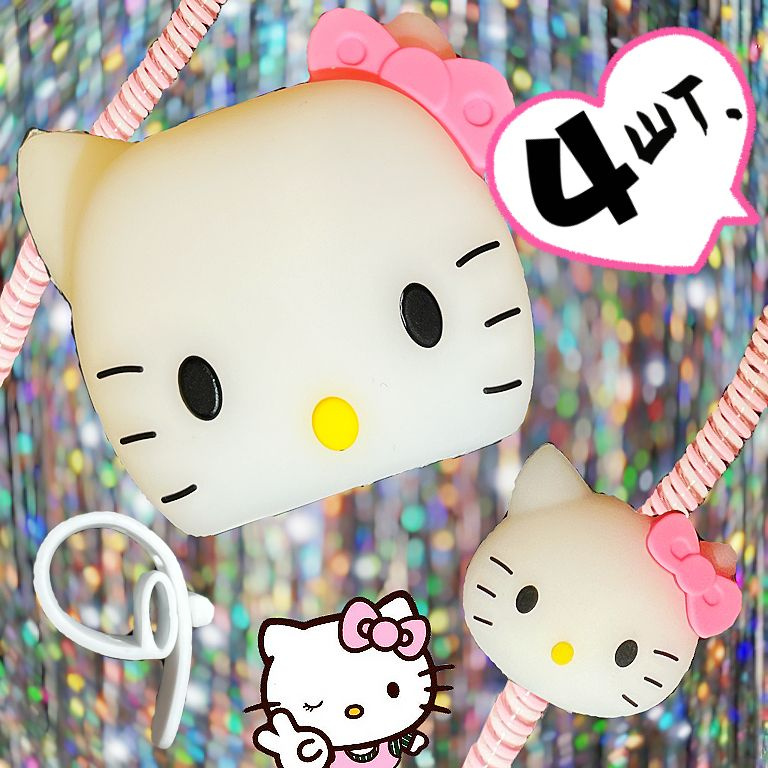 Набор чехол для зарядки Айфон Apple Iphone Хэллоу Китти Hello Kitty  #1